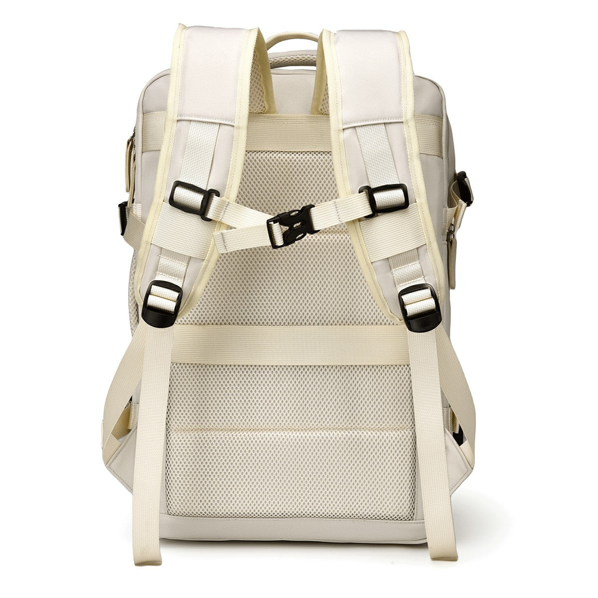 POFOKO PV24 Capacity Expandable Travel Backpack Student Laptop Carrying Daypack with USB Port - Beige POFOKO PV24 Capacity Expandable Travel Backpack Student Laptop Carrying Daypack with USB Port - Beige